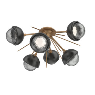 Cabochon LED Semi Flush Mount in Novel Brass (404|CLB0093-02-NB-S-L1-MB)