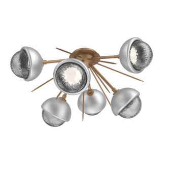 Cabochon LED Semi Flush Mount in Novel Brass (404|CLB0093-02-NB-S-L1-CS)