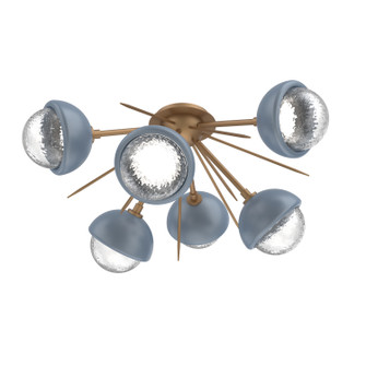 Cabochon LED Semi Flush Mount in Novel Brass (404|CLB0093-02-NB-C-L3-BU)