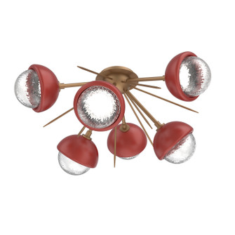Cabochon LED Semi Flush Mount in Novel Brass (404|CLB0093-02-NB-C-L1-RE)