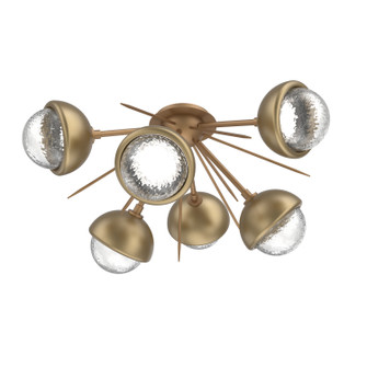Cabochon LED Semi Flush Mount in Novel Brass (404|CLB0093-02-NB-C-L1-GB)