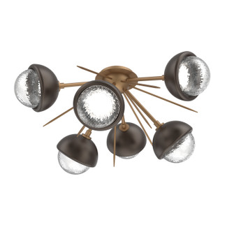 Cabochon LED Semi Flush Mount in Novel Brass (404|CLB0093-02-NB-C-L1-FB)
