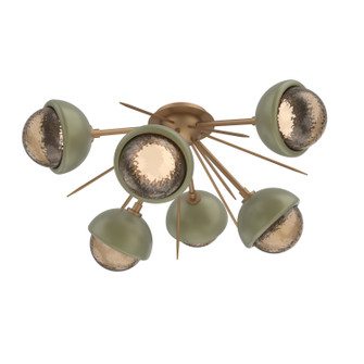 Cabochon LED Semi Flush Mount in Novel Brass (404|CLB0093-02-NB-B-L3-GE)