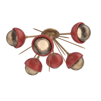Cabochon LED Semi Flush Mount in Novel Brass (404|CLB0093-02-NB-B-L1-RE)