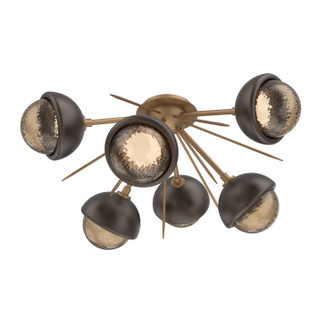 Cabochon LED Semi Flush Mount in Novel Brass (404|CLB0093-02-NB-B-L1-FB)