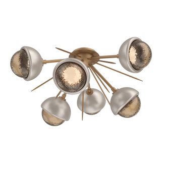 Cabochon LED Semi Flush Mount in Novel Brass (404|CLB0093-02-NB-B-L1-BS)