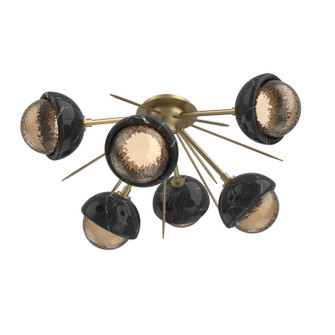 Cabochon LED Semi Flush Mount in Novel Brass (404|CLB0093-02-NB-B-L1-BM)