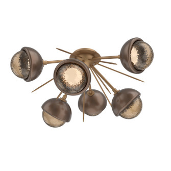 Cabochon LED Semi Flush Mount in Novel Brass (404|CLB0093-02-NB-B-L1-BB)