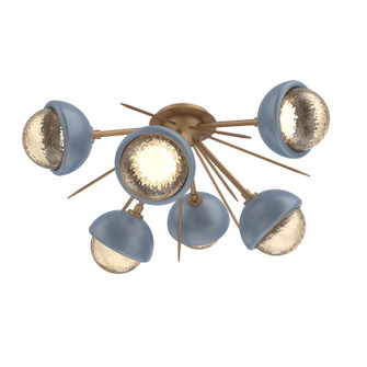 Cabochon LED Semi Flush Mount in Novel Brass (404|CLB0093-02-NB-A-L3-BU)