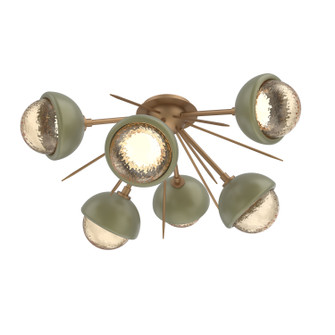 Cabochon LED Semi Flush Mount in Novel Brass (404|CLB0093-02-NB-A-L1-GE)