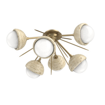 Cabochon LED Semi Flush Mount in Gilded Brass (404|CLB0093-02-GB-WL-L3-TR)
