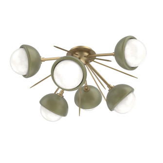 Cabochon LED Semi Flush Mount in Gilded Brass (404|CLB0093-02-GB-WL-L3-GE)