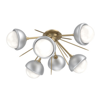 Cabochon LED Semi Flush Mount in Gilded Brass (404|CLB0093-02-GB-WL-L3-CS)