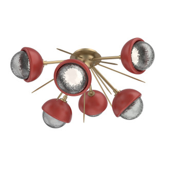 Cabochon LED Semi Flush Mount in Gilded Brass (404|CLB0093-02-GB-S-L1-RE)