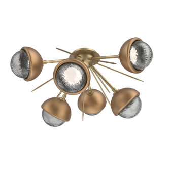Cabochon LED Semi Flush Mount in Gilded Brass (404|CLB0093-02-GB-S-L1-NB)