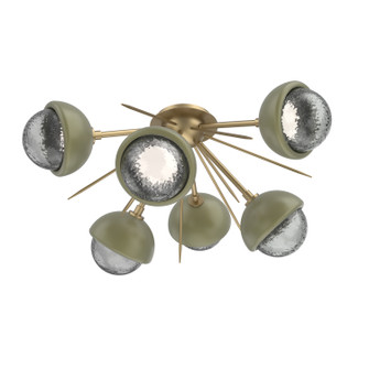 Cabochon LED Semi Flush Mount in Gilded Brass (404|CLB0093-02-GB-S-L1-GE)