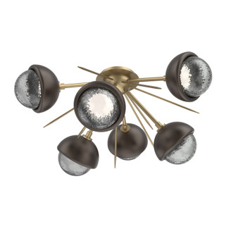 Cabochon LED Semi Flush Mount in Gilded Brass (404|CLB0093-02-GB-S-L1-FB)