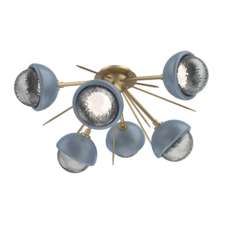 Cabochon LED Semi Flush Mount in Gilded Brass (404|CLB0093-02-GB-S-L1-BU)