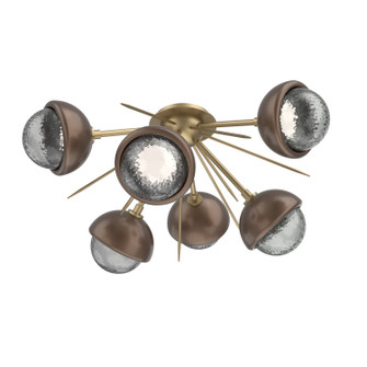 Cabochon LED Semi Flush Mount in Gilded Brass (404|CLB0093-02-GB-S-L1-BB)