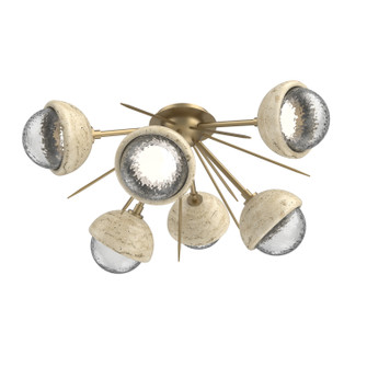 Cabochon LED Semi Flush Mount in Gilded Brass (404|CLB0093-02-GB-C-L3-TR)