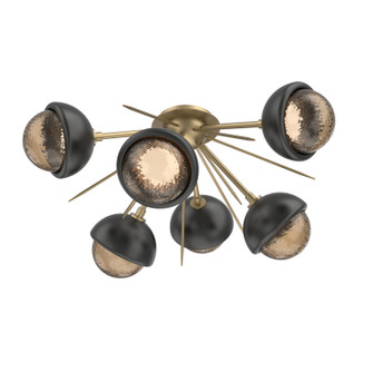 Cabochon LED Semi Flush Mount in Gilded Brass (404|CLB0093-02-GB-B-L3-MB)
