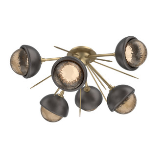 Cabochon LED Semi Flush Mount in Gilded Brass (404|CLB0093-02-GB-B-L3-GP)