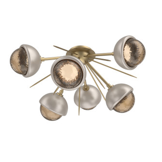 Cabochon LED Semi Flush Mount in Gilded Brass (404|CLB0093-02-GB-B-L3-BS)