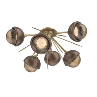 Cabochon LED Semi Flush Mount in Gilded Brass (404|CLB0093-02-GB-B-L1-BB)