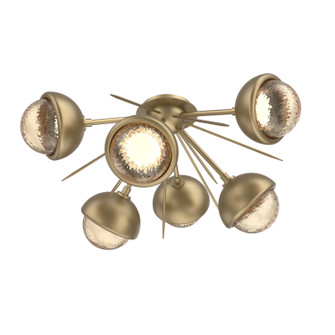 Cabochon LED Semi Flush Mount in Gilded Brass (404|CLB0093-02-GB-A-L3-MS)