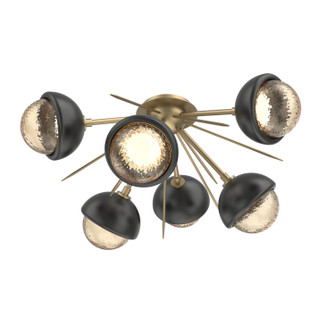 Cabochon LED Semi Flush Mount in Gilded Brass (404|CLB0093-02-GB-A-L1-MB)