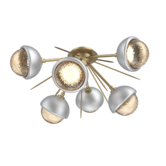 Cabochon LED Semi Flush Mount in Gilded Brass (404|CLB0093-02-GB-A-L1-CS)