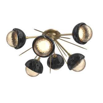 Cabochon LED Semi Flush Mount in Gilded Brass (404|CLB0093-02-GB-A-L1-BM)