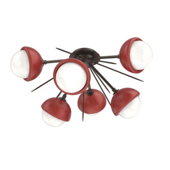 Cabochon LED Semi Flush Mount in Flat Bronze (404|CLB0093-02-FB-WL-L3-RE)