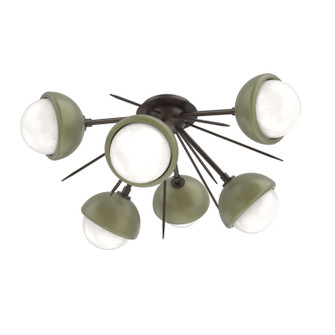 Cabochon LED Semi Flush Mount in Flat Bronze (404|CLB0093-02-FB-WL-L3-GE)