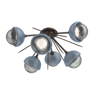 Cabochon LED Semi Flush Mount in Flat Bronze (404|CLB0093-02-FB-S-L3-BU)