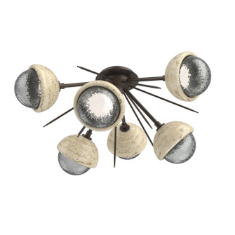 Cabochon LED Semi Flush Mount in Flat Bronze (404|CLB0093-02-FB-S-L1-TR)