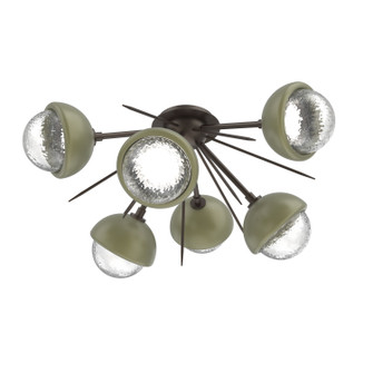 Cabochon LED Semi Flush Mount in Flat Bronze (404|CLB0093-02-FB-C-L1-GE)