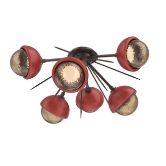Cabochon LED Semi Flush Mount in Flat Bronze (404|CLB0093-02-FB-B-L3-RE)