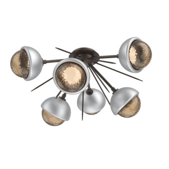 Cabochon LED Semi Flush Mount in Flat Bronze (404|CLB0093-02-FB-B-L1-CS)