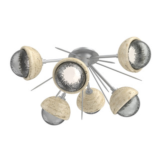 Cabochon LED Semi Flush Mount in Classic Silver (404|CLB0093-02-CS-S-L1-TR)
