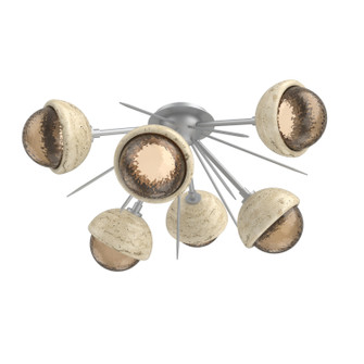 Cabochon LED Semi Flush Mount in Classic Silver (404|CLB0093-02-CS-B-L3-TR)