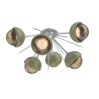 Cabochon LED Semi Flush Mount in Classic Silver (404|CLB0093-02-CS-B-L1-GE)