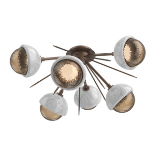 Cabochon LED Semi Flush Mount in Burnished Bronze (404|CLB0093-02-BB-B-L3-WM)