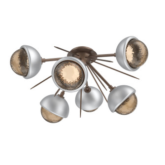 Cabochon LED Semi Flush Mount in Burnished Bronze (404|CLB0093-02-BB-B-L1-CS)