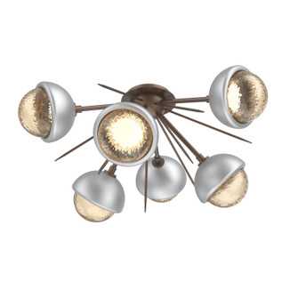 Cabochon LED Semi Flush Mount in Burnished Bronze (404|CLB0093-02-BB-A-L3-CS)