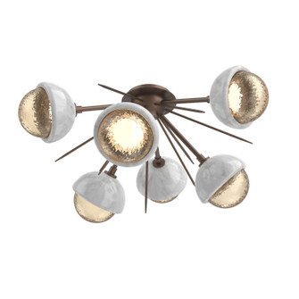 Cabochon LED Semi Flush Mount in Burnished Bronze (404|CLB0093-02-BB-A-L1-WM)