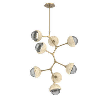 Cabochon LED Chandelier in Novel Brass (404|CHB0093-VB-NB-S-001-L3-TR)