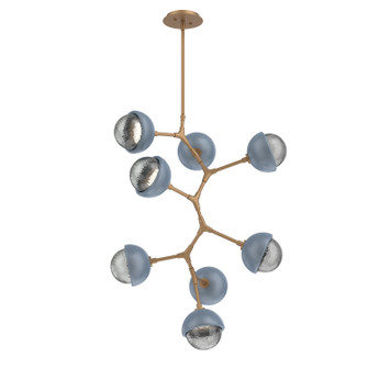 Cabochon LED Chandelier in Novel Brass (404|CHB0093-VB-NB-S-001-L3-BU)