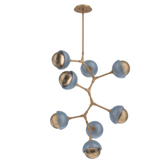 Cabochon LED Chandelier in Novel Brass (404|CHB0093-VB-NB-B-001-L3-BU)