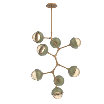 Cabochon LED Chandelier in Novel Brass (404|CHB0093-VB-NB-A-001-L3-GE)